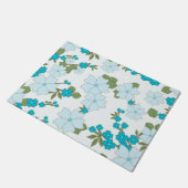 Blaublumen, Blumenmuster, Muster der Blume Fußmatte (Schrägansicht)