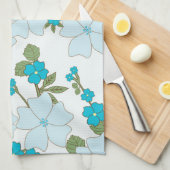 Blaublumen, Blumenmuster, Muster der Blume Geschirrtuch (Viertel Falte)