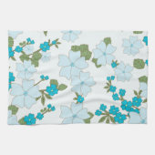 Blaublumen, Blumenmuster, Muster der Blume Geschirrtuch (Horizontal)