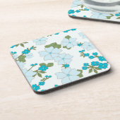 Blaublumen, Blumenmuster, Muster der Blume Getränkeuntersetzer (Linke Seite)