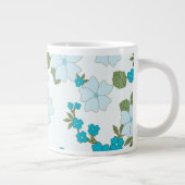 Blaublumen, Blumenmuster, Muster der Blume Jumbo-Tasse (Rechts)
