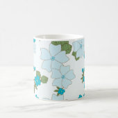 Blaublumen, Blumenmuster, Muster der Blume Kaffeetasse (Mittel)