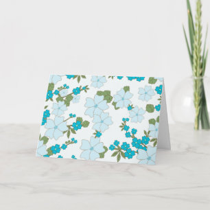 Blaublumen, Blumenmuster, Muster der Blume Karte