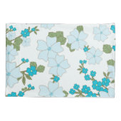 Blaublumen, Blumenmuster, Muster der Blume Kissenbezug (Rückseite)