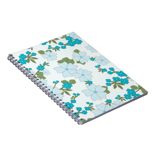 Blaublumen, Blumenmuster, Muster der Blume Notizblock (Rechte Seite)