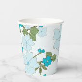 Blaublumen, Blumenmuster, Muster der Blume Pappbecher (Vorderseite)