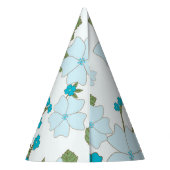 Blaublumen, Blumenmuster, Muster der Blume Partyhütchen (Rückseite)