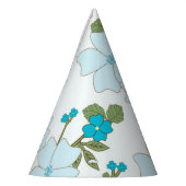 Blaublumen, Blumenmuster, Muster der Blume Partyhütchen (Links)