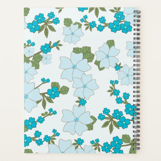 Blaublumen, Blumenmuster, Muster der Blume Planer (Rückseite)