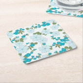 Blaublumen, Blumenmuster, Muster der Blume Rechteckiger Pappuntersetzer (angewinkelt)