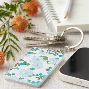 Blaublumen, Blumenmuster, Muster der Blume Schlüsselanhänger