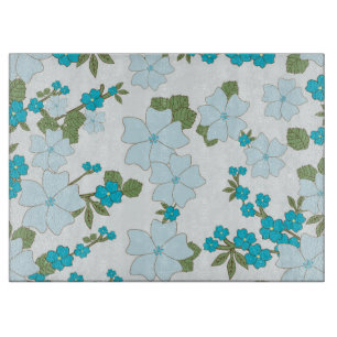 Blaublumen, Blumenmuster, Muster der Blume Schneidebrett
