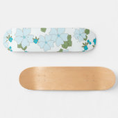 Blaublumen, Blumenmuster, Muster der Blume Skateboard (Horizontal)