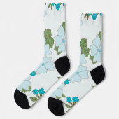 Blaublumen, Blumenmuster, Muster der Blume Socken (Linkes Detail)