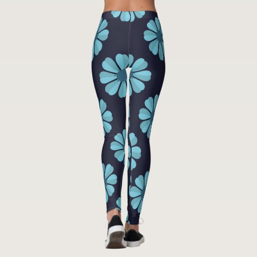 Blaublumen, dunkle Leggings (Rückseite)