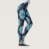 Blaublumen, dunkle Leggings (Rechts)