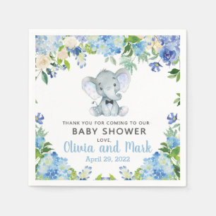 Blaublumen Elefant & Bugs Krawatte Babydusche Serviette