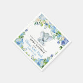 Blaublumen Elefant & Bugs Krawatte Babydusche Serviette (Ecke)
