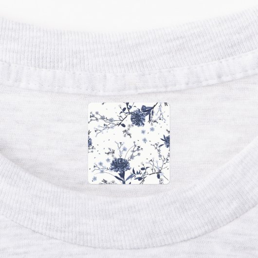 Blaublumen Etiketten (Befestigt)