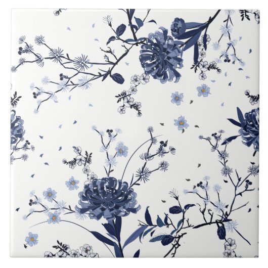 Blaublumen Fliese (Vorderseite)