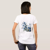 Blaublumen Frauenhemd T-Shirt (Schwarz voll)