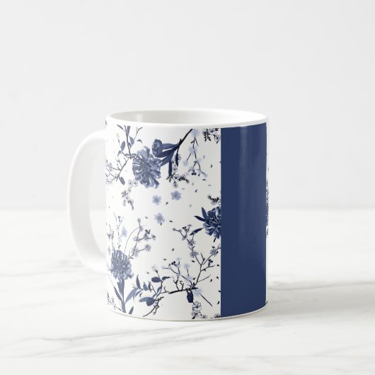Blaublumen Kaffeetasse (Vorderseite Links)