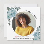 Blaublumen Klasse 2023 Abschluss Foto Ankündigung (Vorderseite)