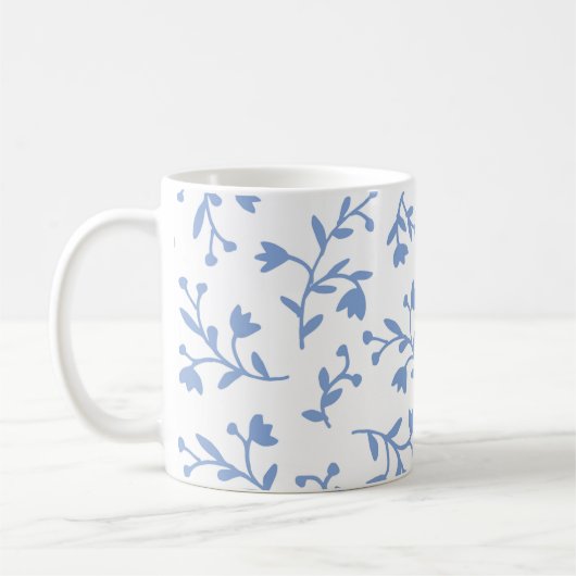 Blaublumen klassische Kaffee-Tasse Kaffeetasse (Links)