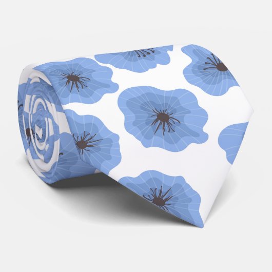 Blaublumen Krawatte (Gerollt)