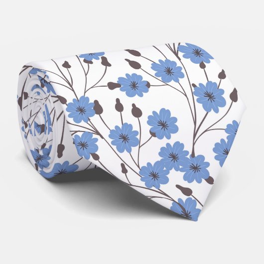 Blaublumen Krawatte (Gerollt)