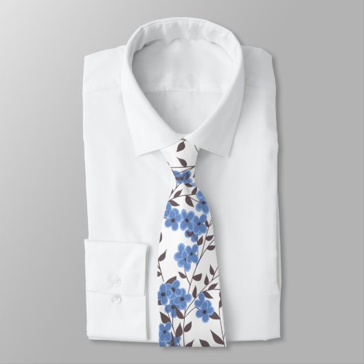 Blaublumen Krawatte (Gebunden)
