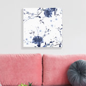 Blaublumen Leinwanddruck (Insitu (Wohnzimmer))