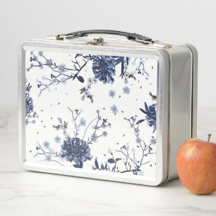 Blaublumen Metall Brotdose