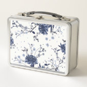 Blaublumen Metall Brotdose (Vorderseite)