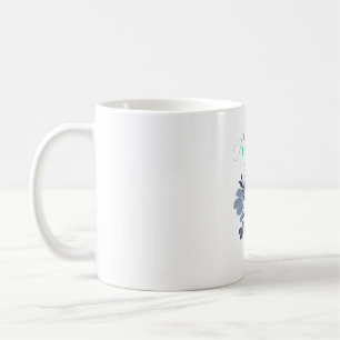 Blaublumen mit personalisierter Tasse von Textname