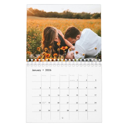 Blaublumen Modernes Foto 2024 Kalender (Jan 2026)