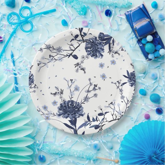 Blaublumen Pappteller (Party)