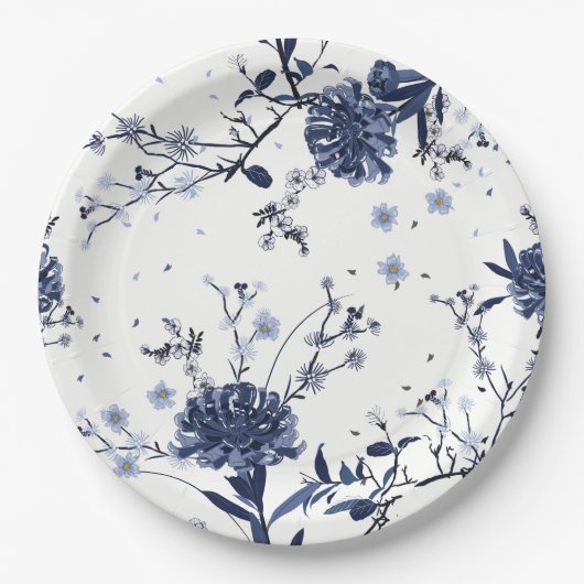 Blaublumen Pappteller (Vorderseite)