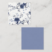 Blaublumen Quadratische Visitenkarte (Vorne/Hinten)