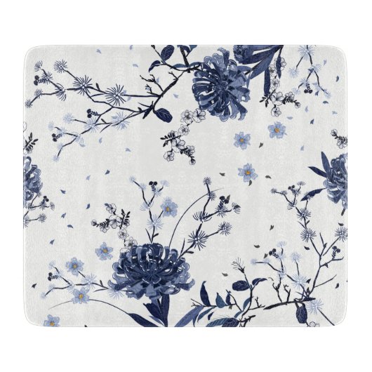 Blaublumen Schneidebrett (Vorderseite)