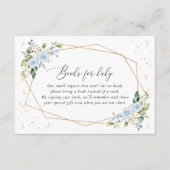 Blaublumen, weiße Blume, Boho, Babybücher Begleitkarte (Vorderseite)