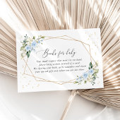 Blaublumen, weiße Blume, Boho, Babybücher Begleitkarte