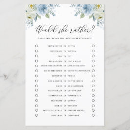 Blaublumen würden ein eher Brautparty-Spiel überbr