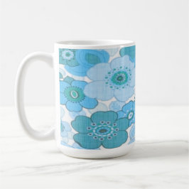 Blaublumenmuster Kaffeetasse