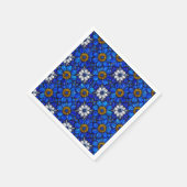 Blaublumenmuster Serviette (Ecke)