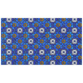 Blaublumenmuster Tischdecke (Vorderseite (Horizontal))
