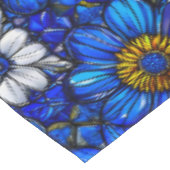 Blaublumenmuster Tischdecke (Schrägansicht)