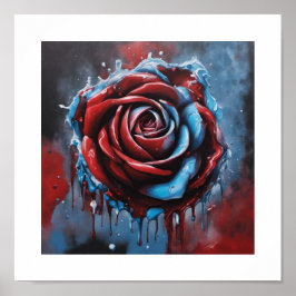 Blaublut-Moon-Rose-Poster Poster