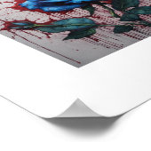 Blaublut-Moon-Rose-Poster Poster (Ecke)