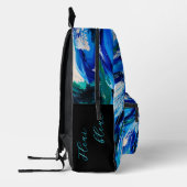 Blaublüte Bedruckter Rucksack (Links)